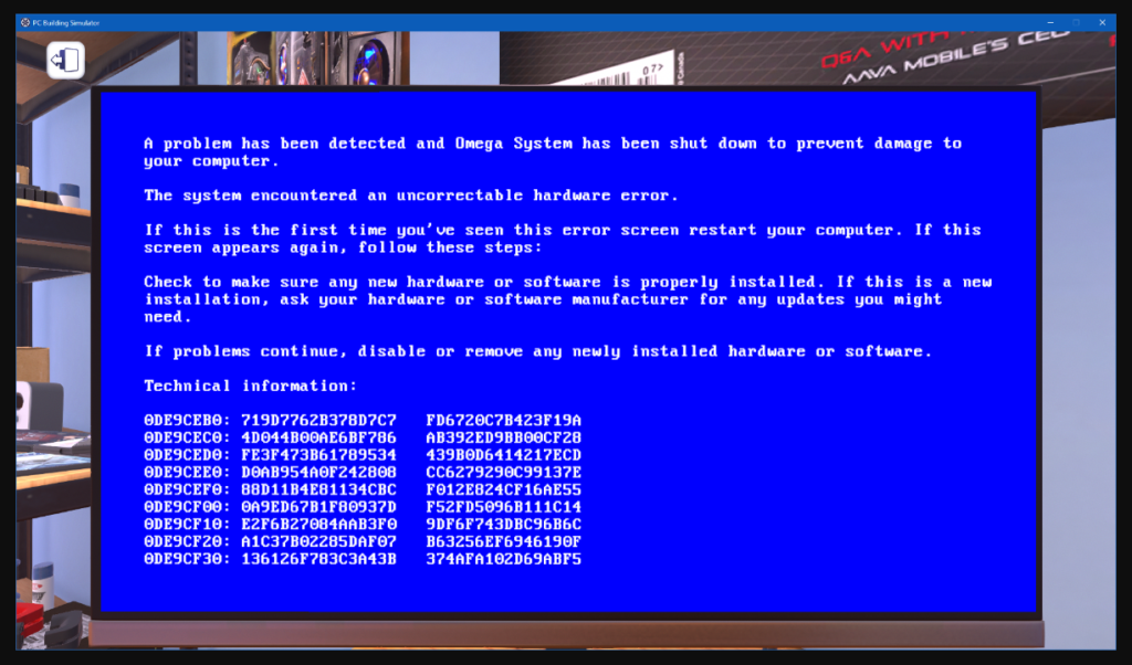 PC Building Simulator Uncorrectable Hardware Error - User Guide