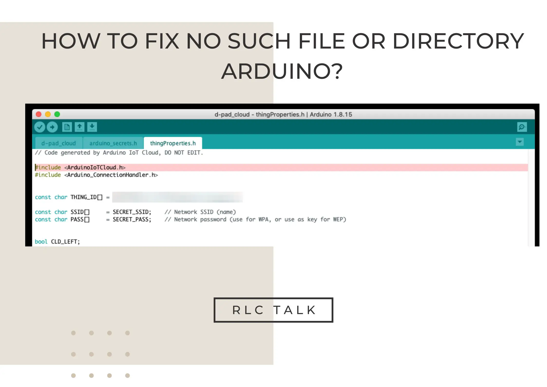 How To Fix No Such File Or Directory Arduino?