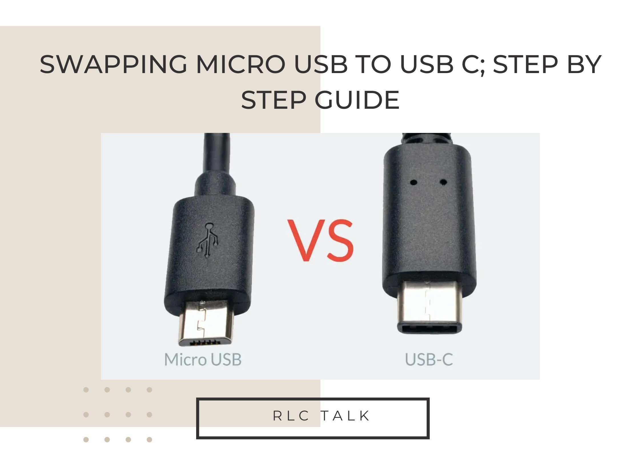 Swapping Micro USB to USB C