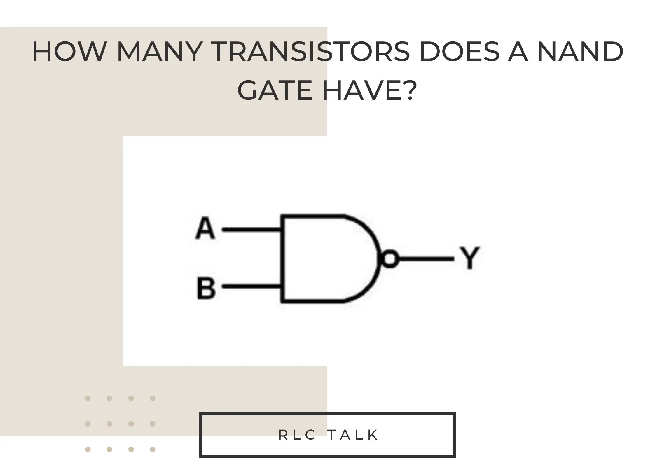 how many transistors does a nand gate have