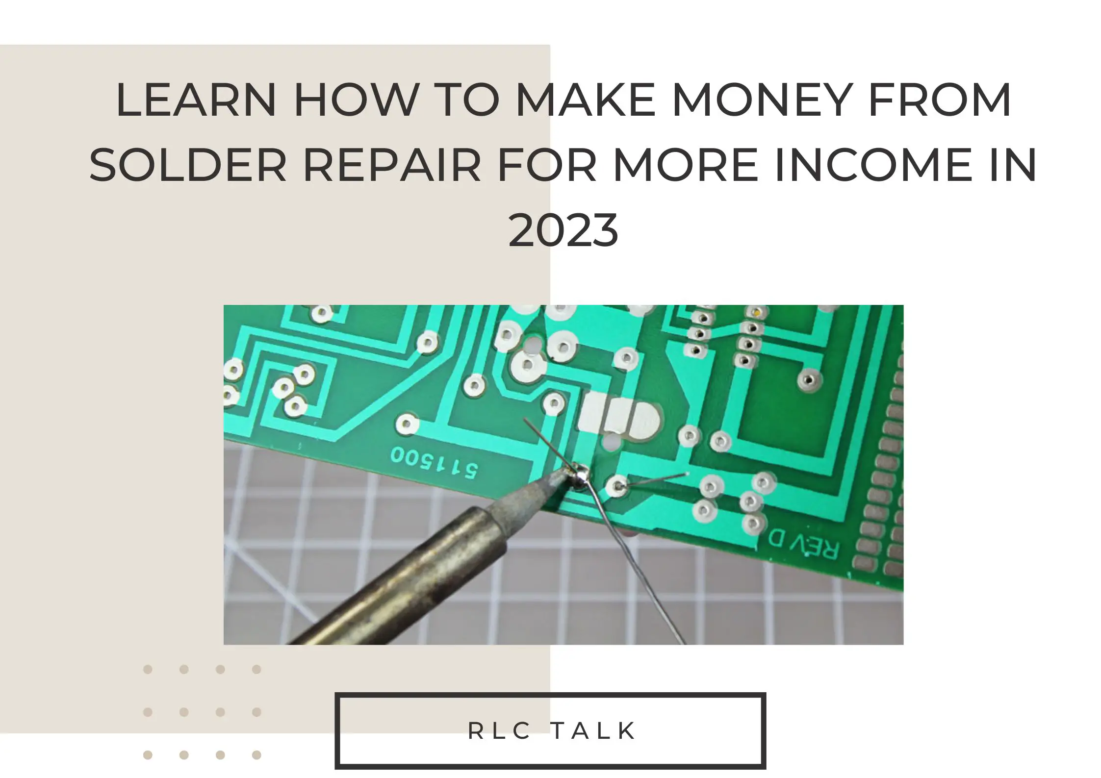 make money from solder repair